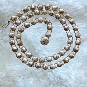 Vintage chain belt with marbled 1/2 beads